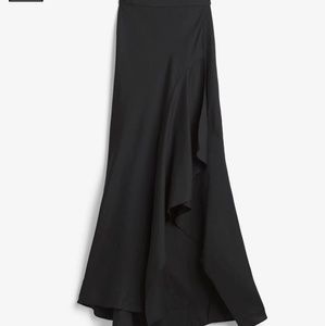 WHBM linen wrap maxi skirt (high-low)